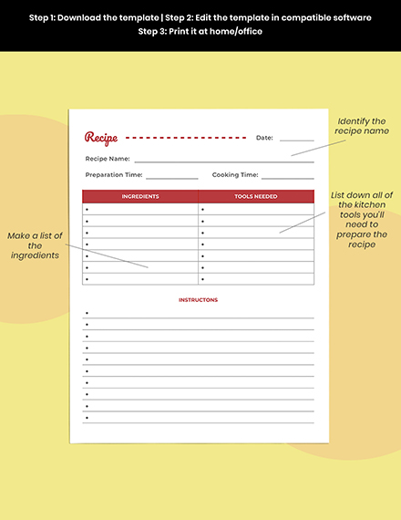 Daily Meal planner template Download