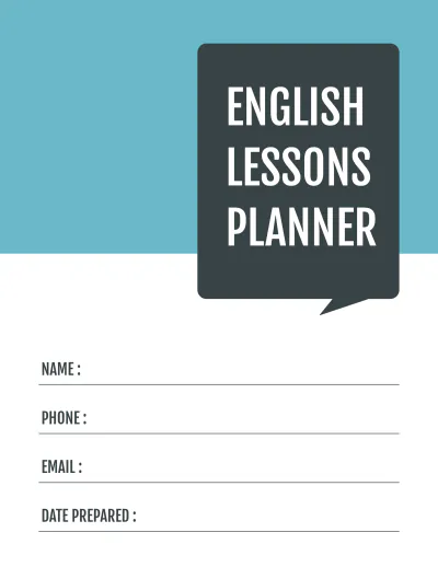 Free English Education Planner Template to Edit Online