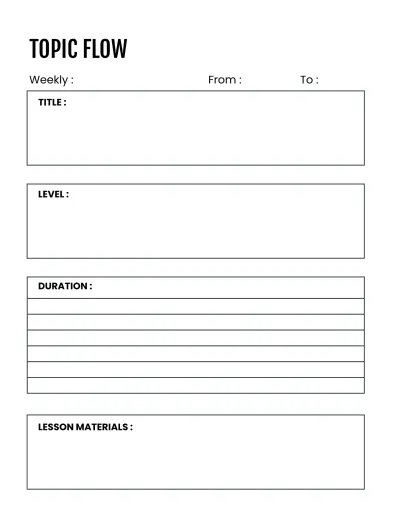 Free English Education Planner Template to Edit Online