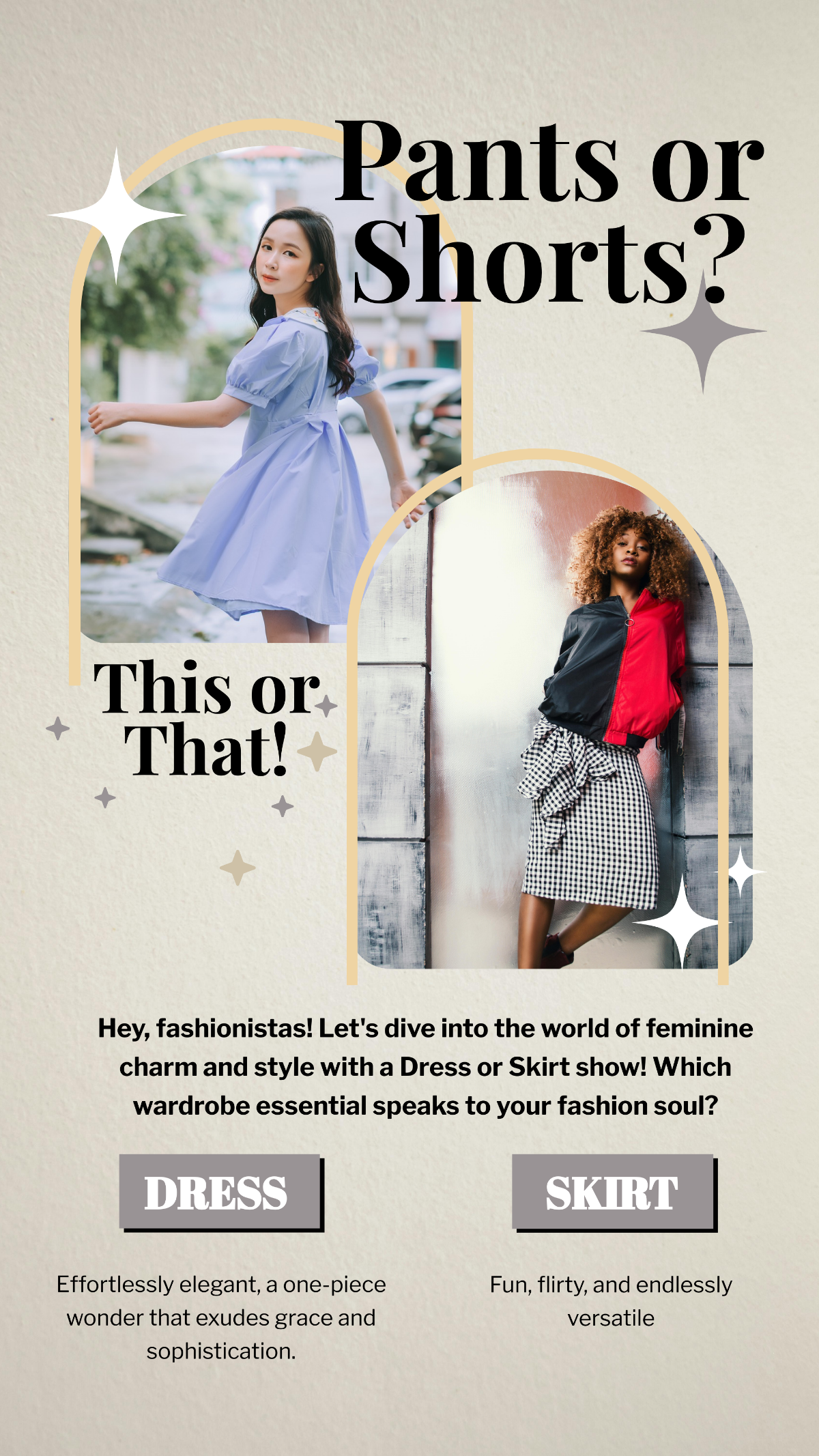 Free Dress or Skirt This or That Story Template