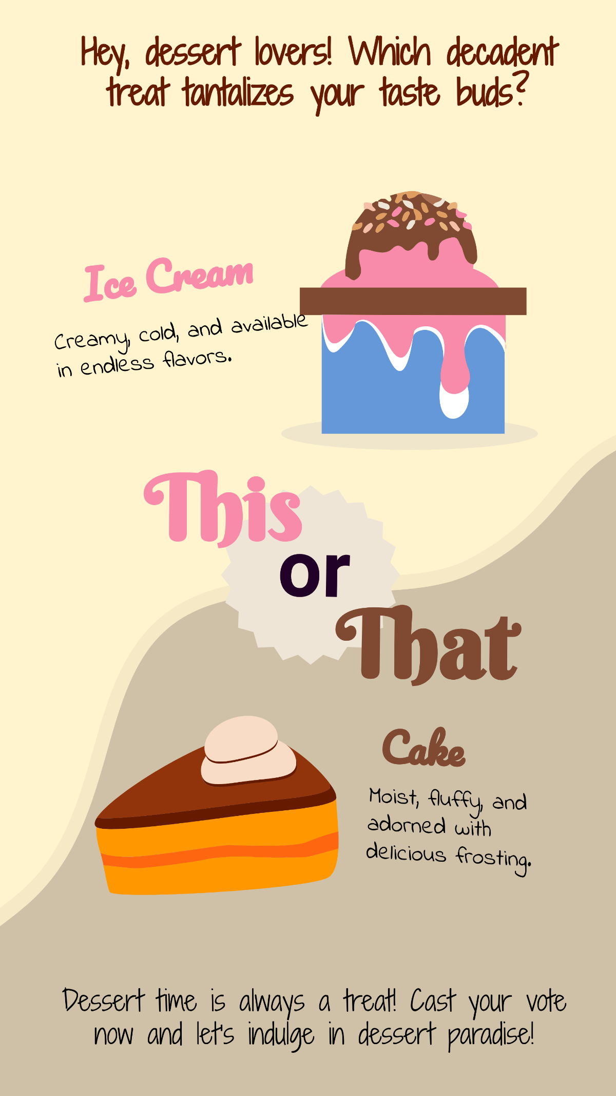 Ice Cream or Cake This or That Instagram Story Template