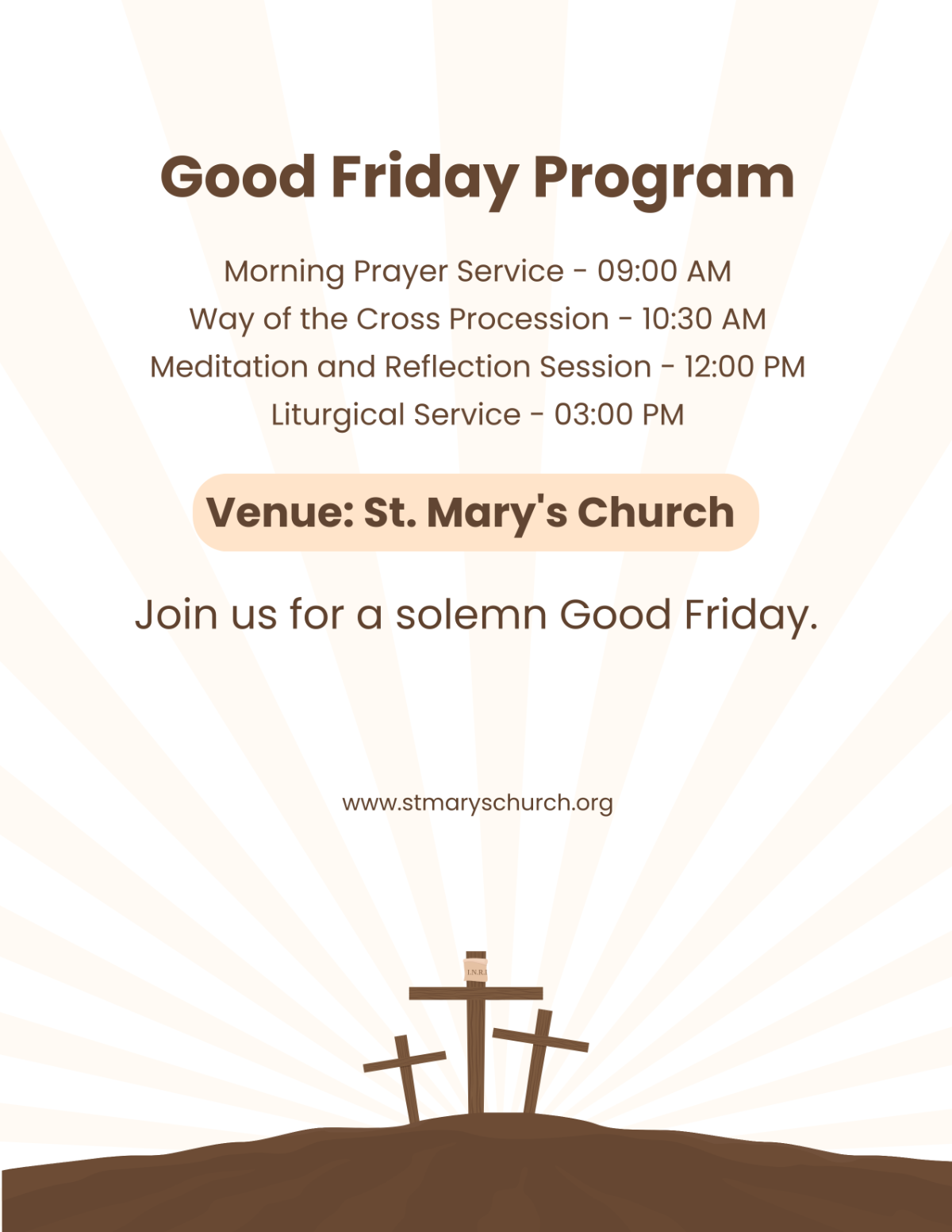 Good Friday Program Template - Edit Online & Download