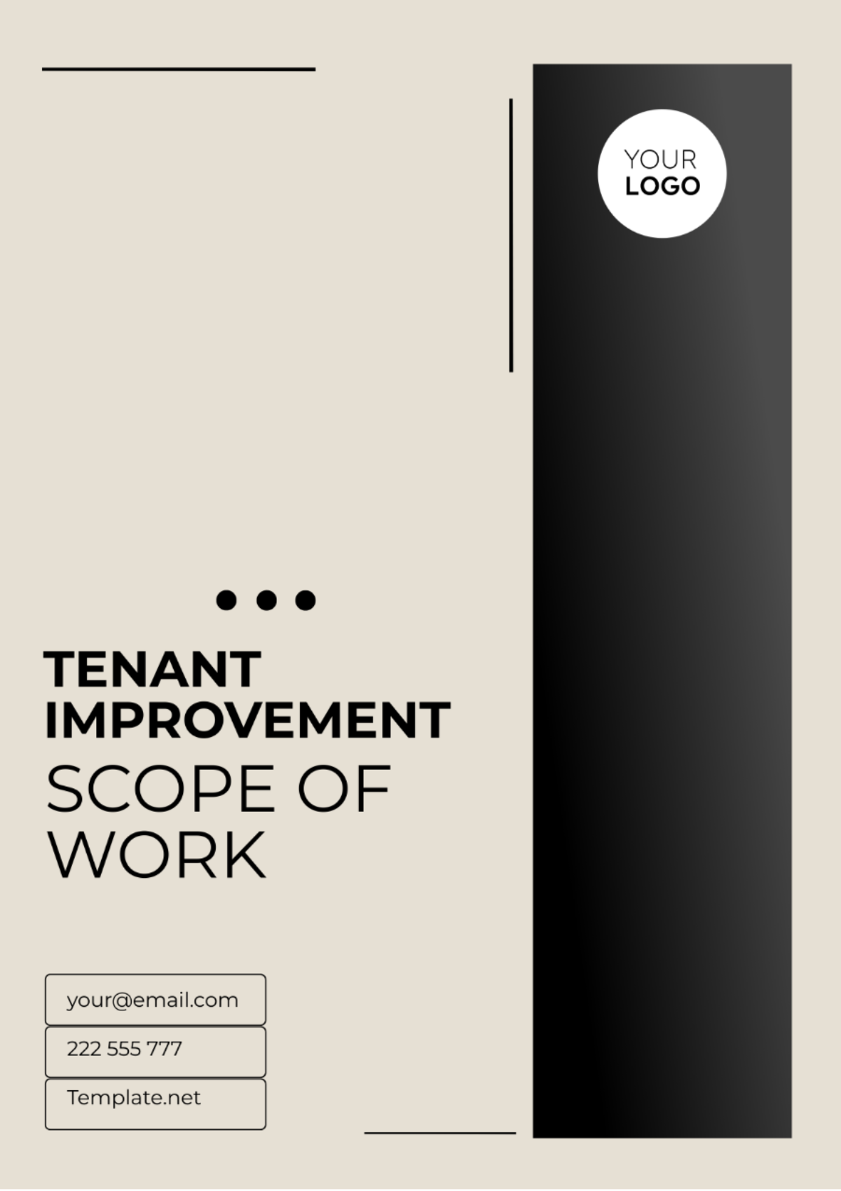 Tenant Improvement Scope of Work Template