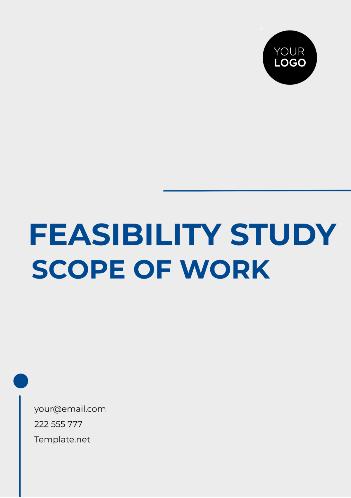 Feasibility Study Scope Of Work Template