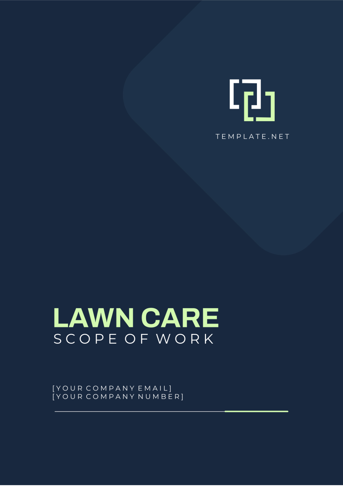 Lawn Care Scope Of Work Template