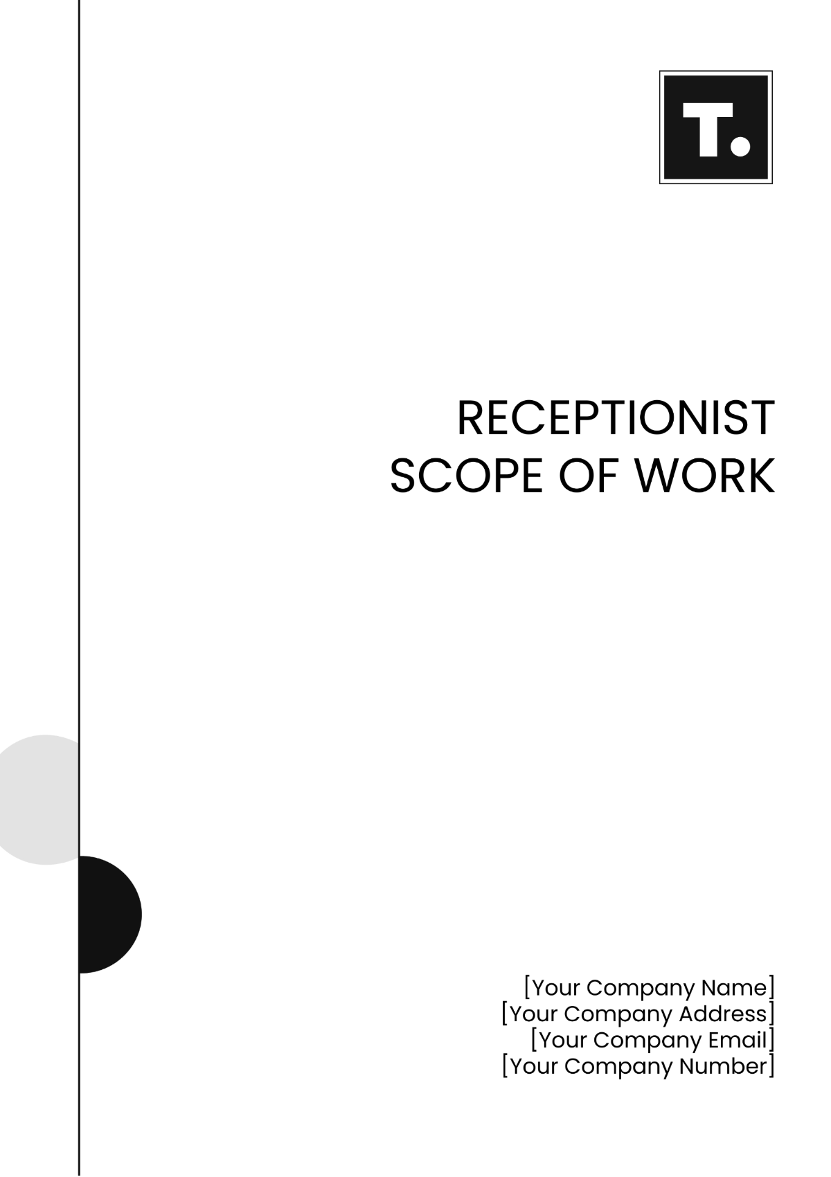 Receptionist Scope of Work Template - Edit Online & Download