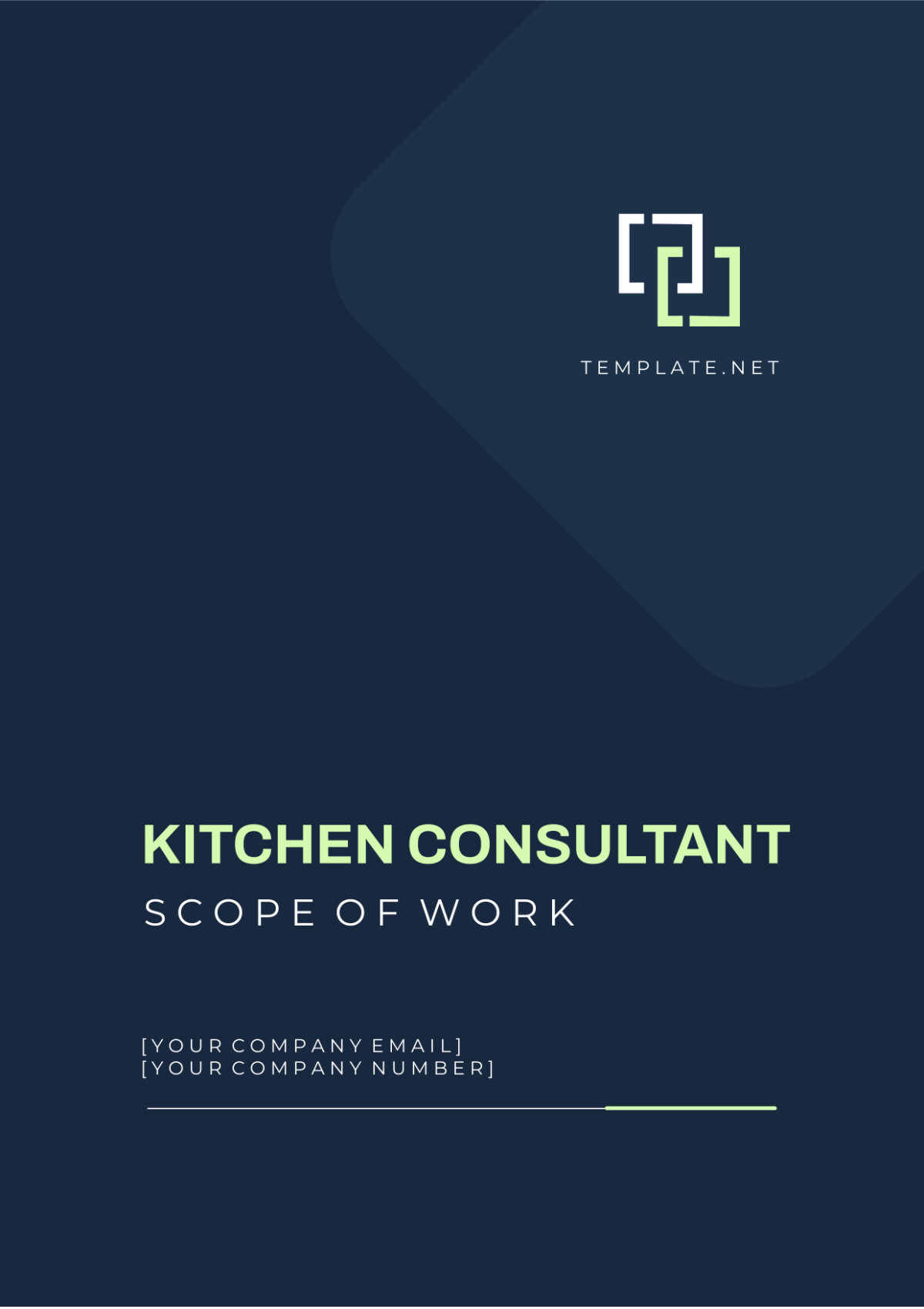 Kitchen Consultant Scope Of Work Template