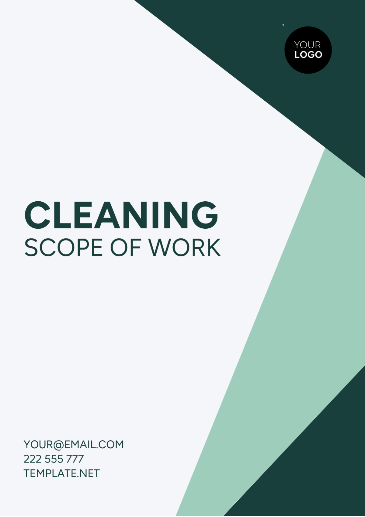 Cleaning Scope Of Work Template