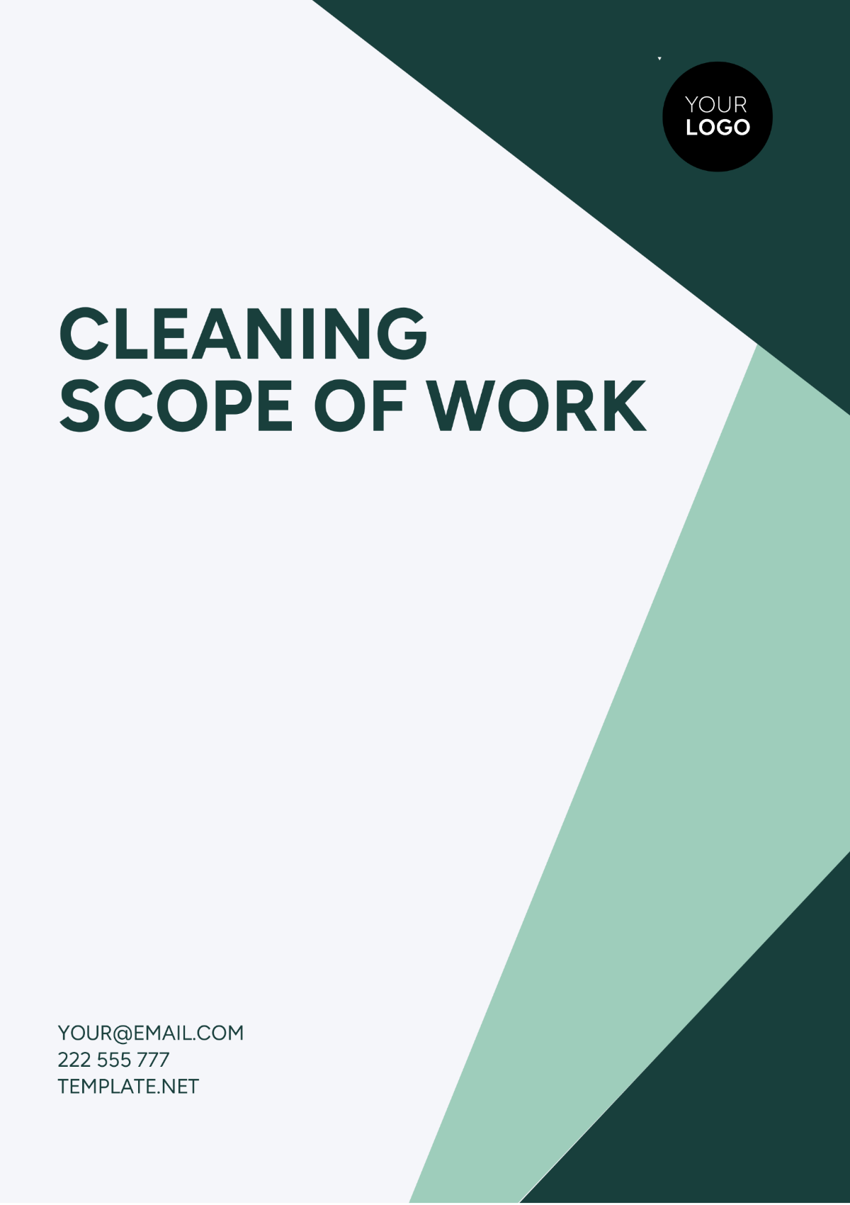 Simple Cleaning Scope Of Work Template