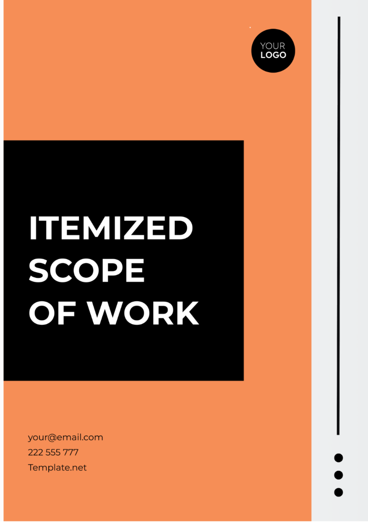 Itemized Scope Of Work Template