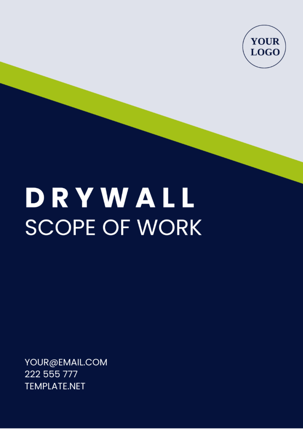 Drywall Scope of Work Template
