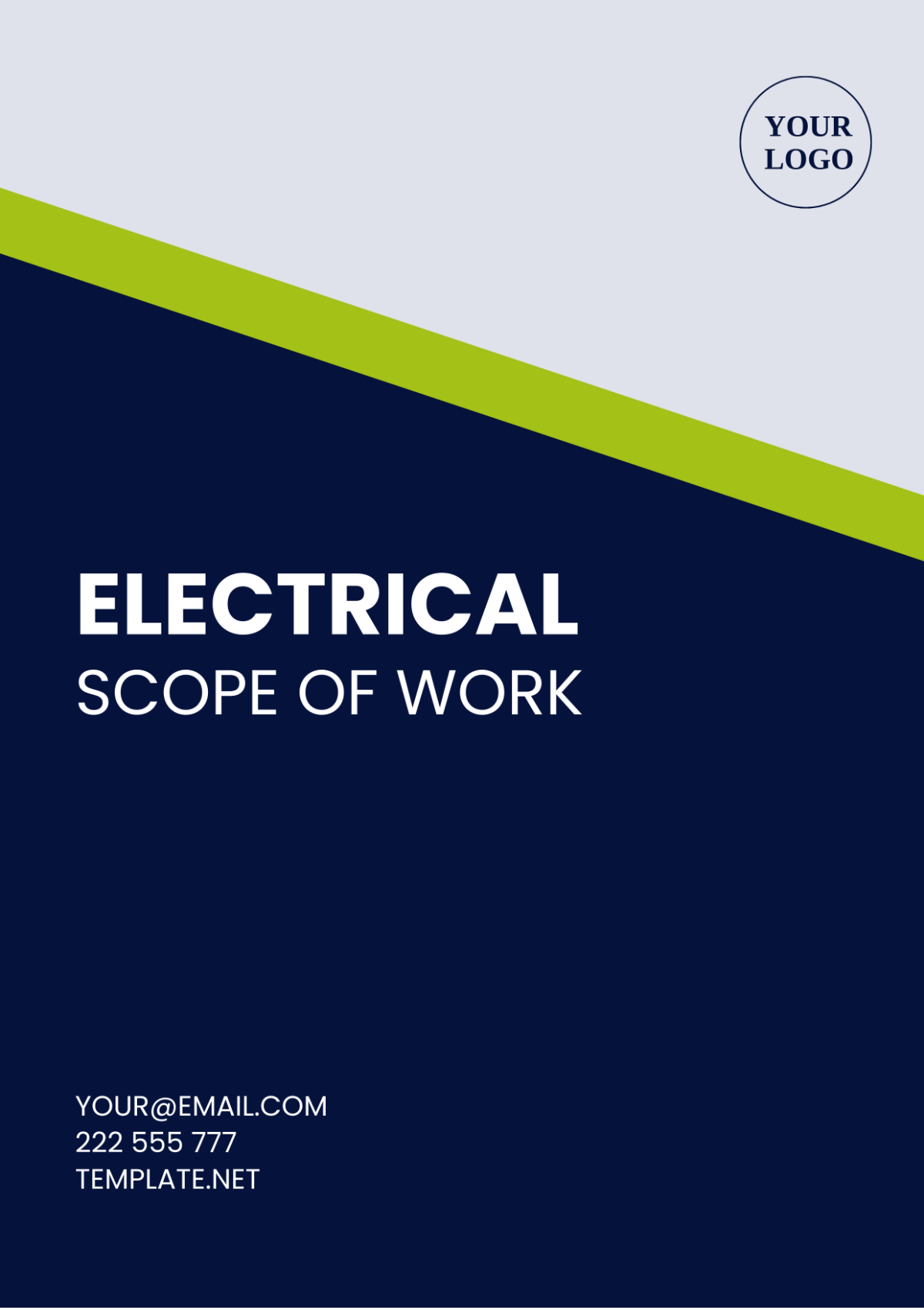 Electrical Scope Of Work Template