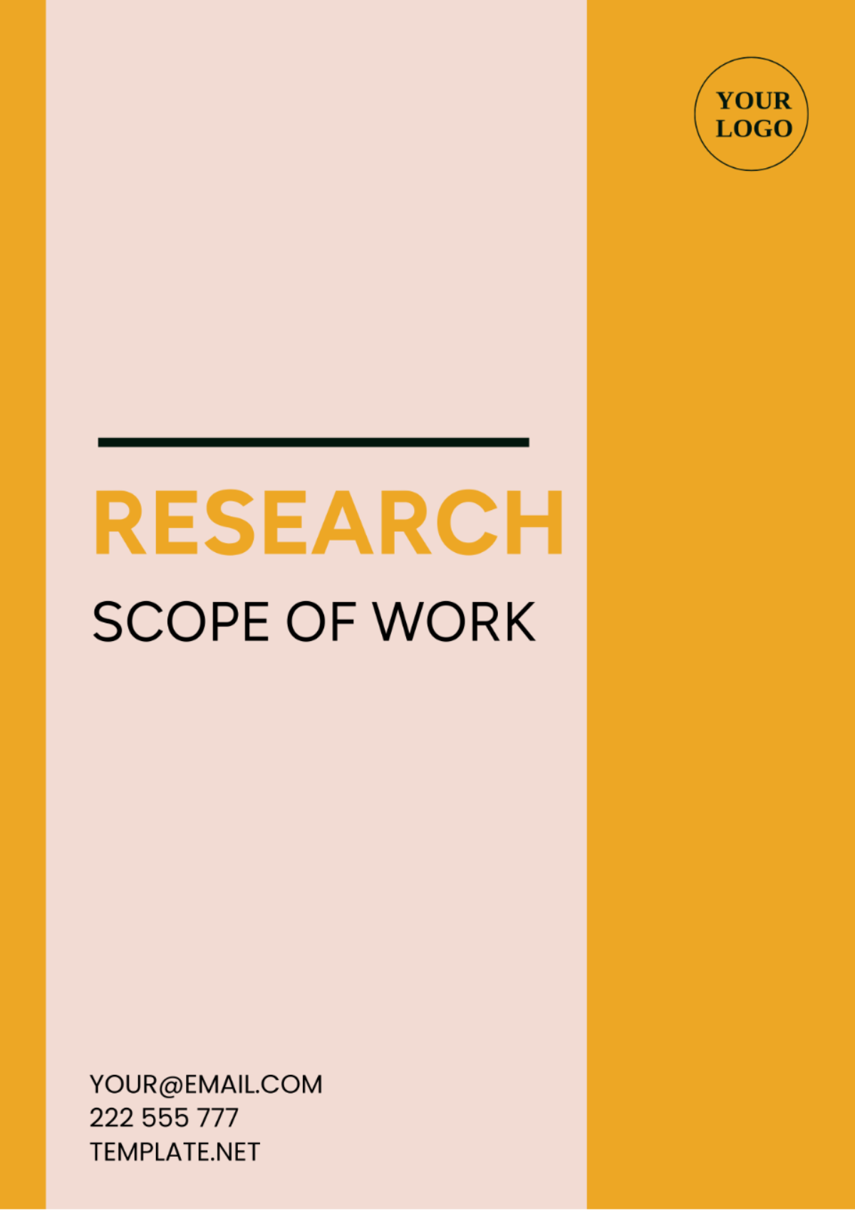 Research Scope Of Work Template