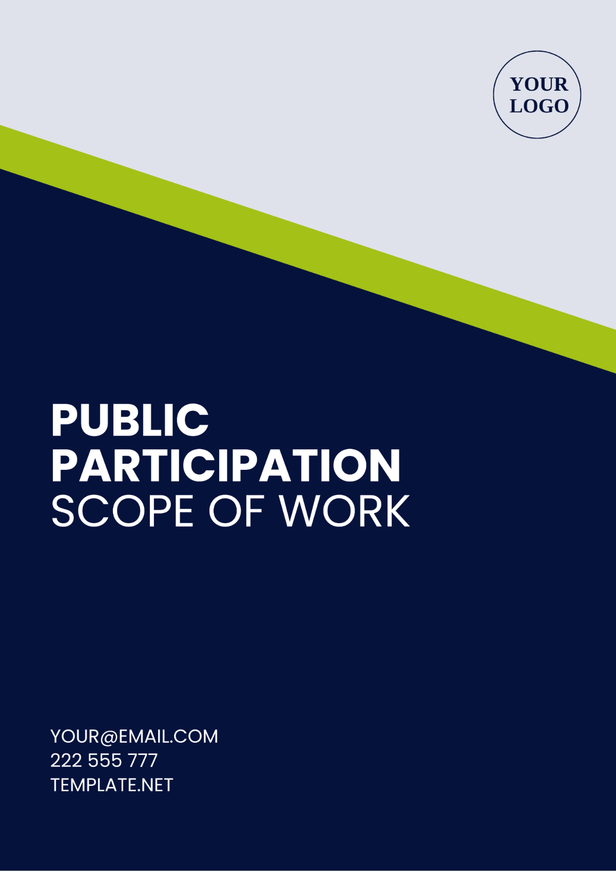 Free Public Participation Scope Of Work Template