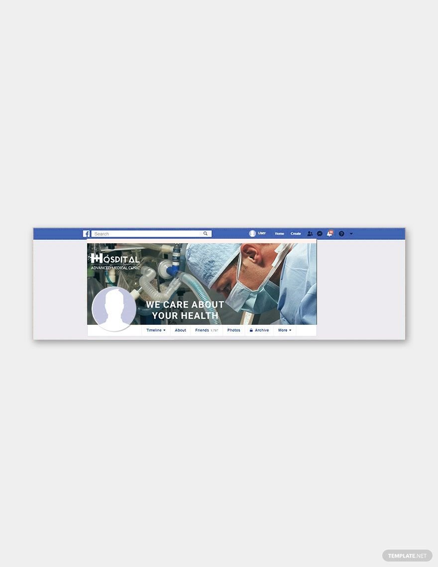 Hospital Facebook Cover Page Template