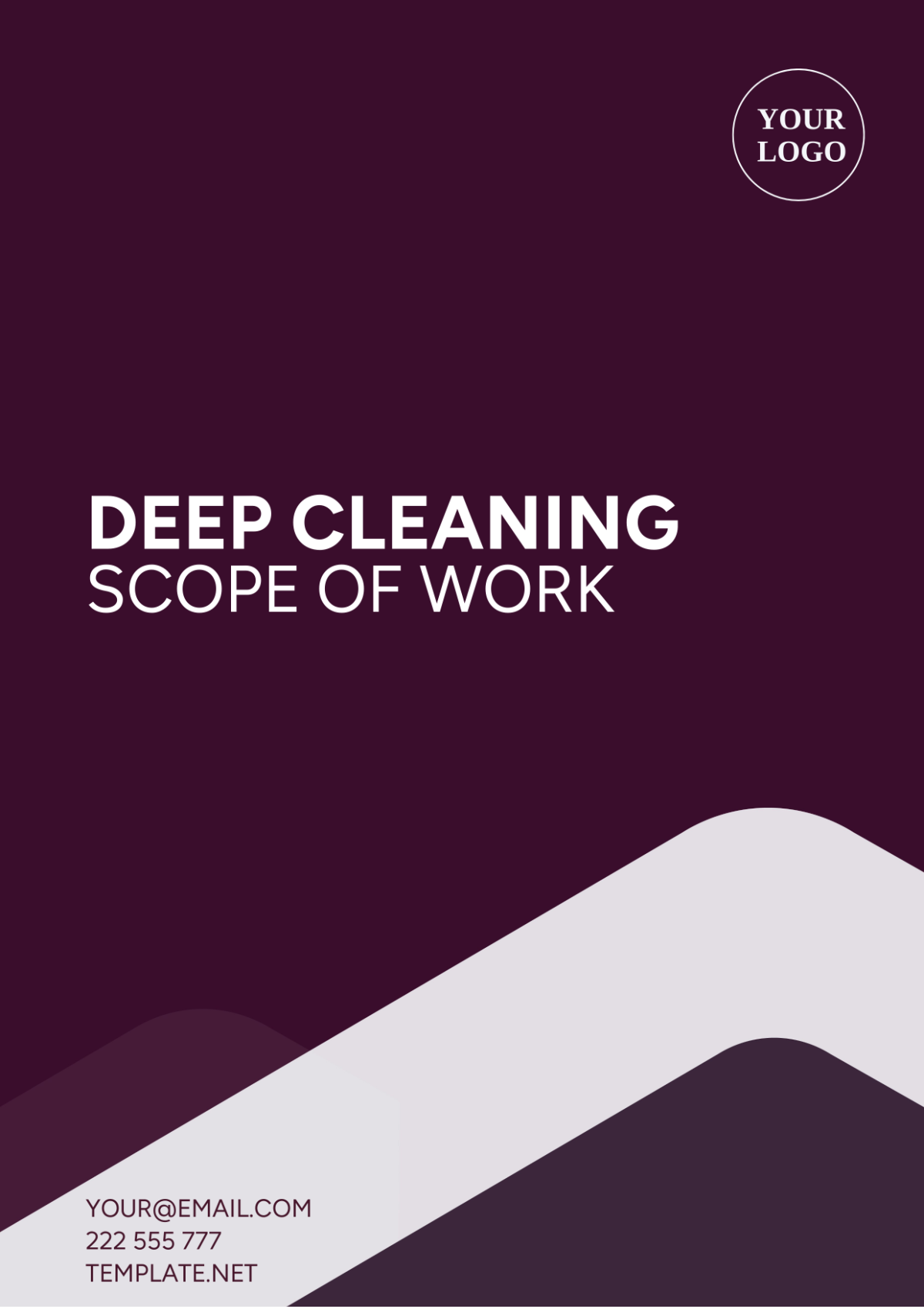 Deep Cleaning Scope Of Work Template