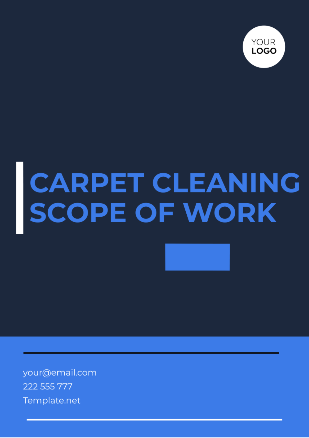 Carpet Cleaning Scope Of Work Template