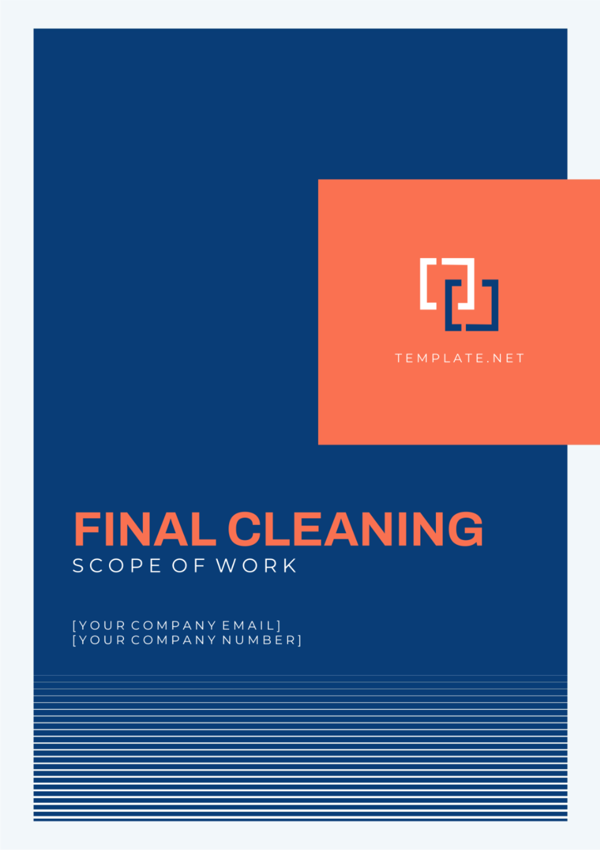 Final Cleaning Scope Of Work Template