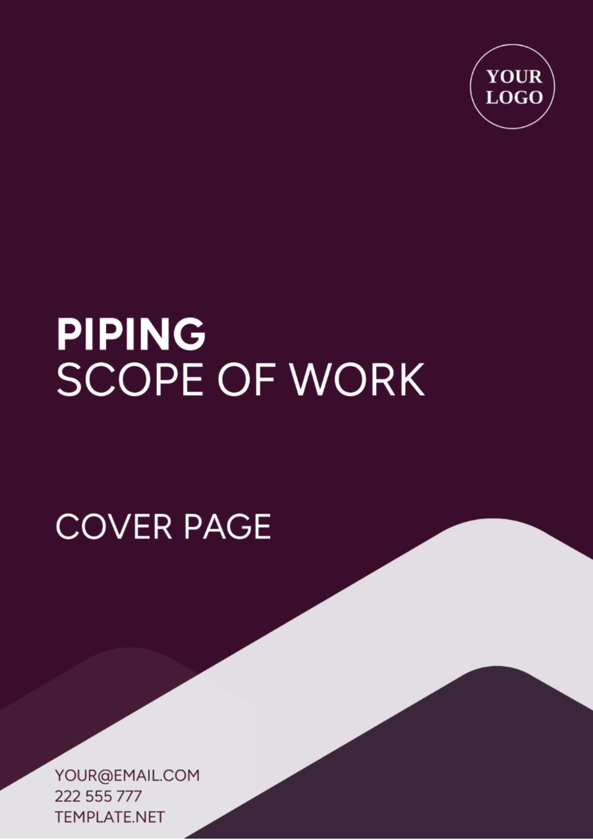 Free Piping Scope Of Work Template