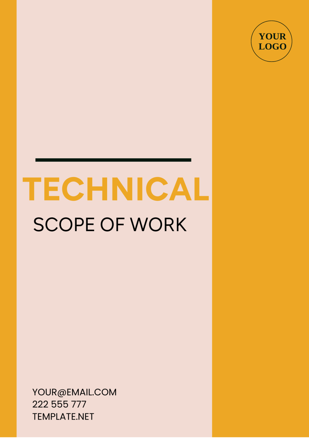 Free Technical Scope Of Work Template