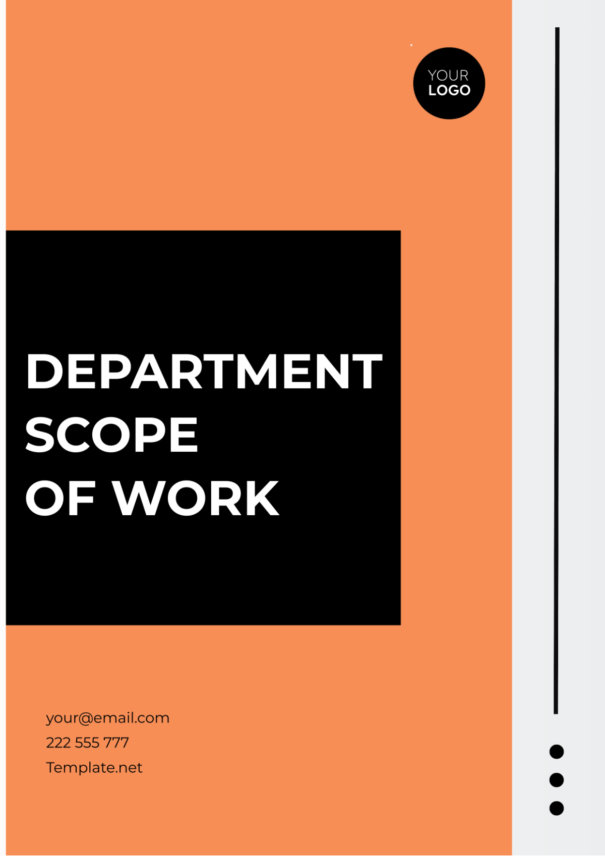 Department Scope Of Work Template