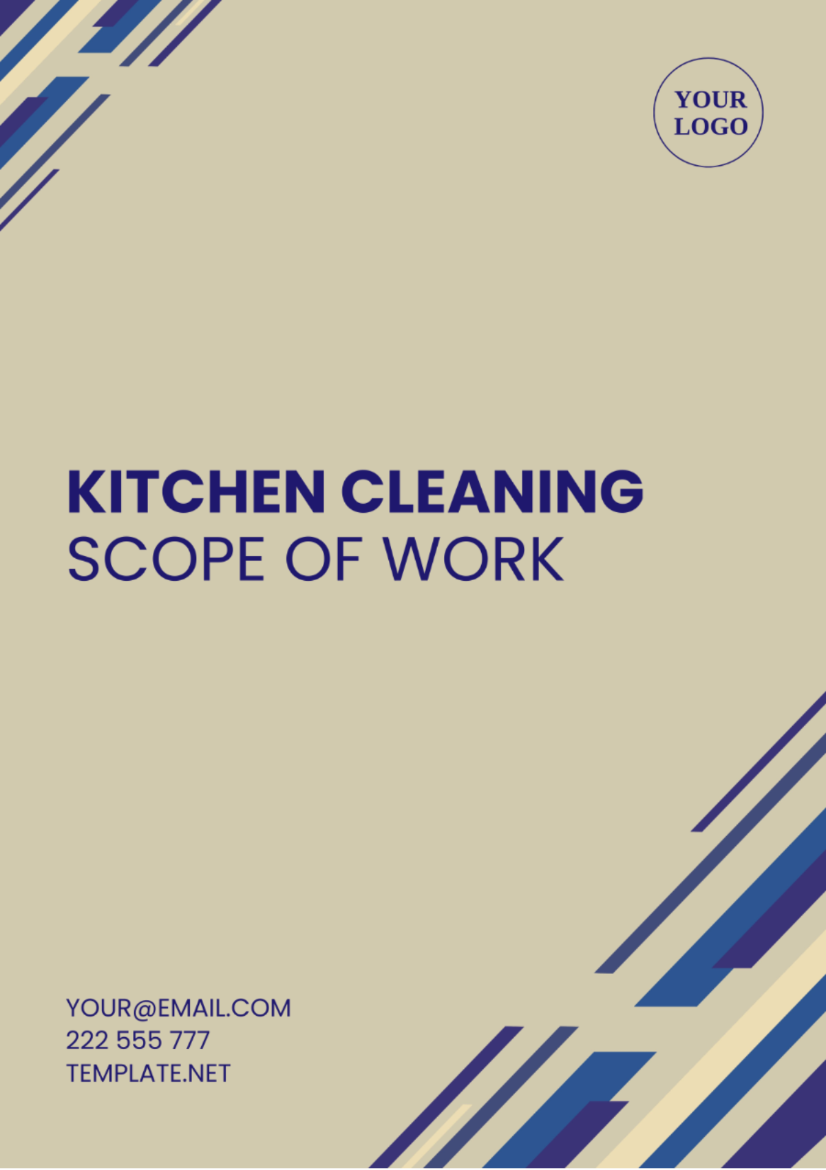 Kitchen Cleaning Scope of Work Template