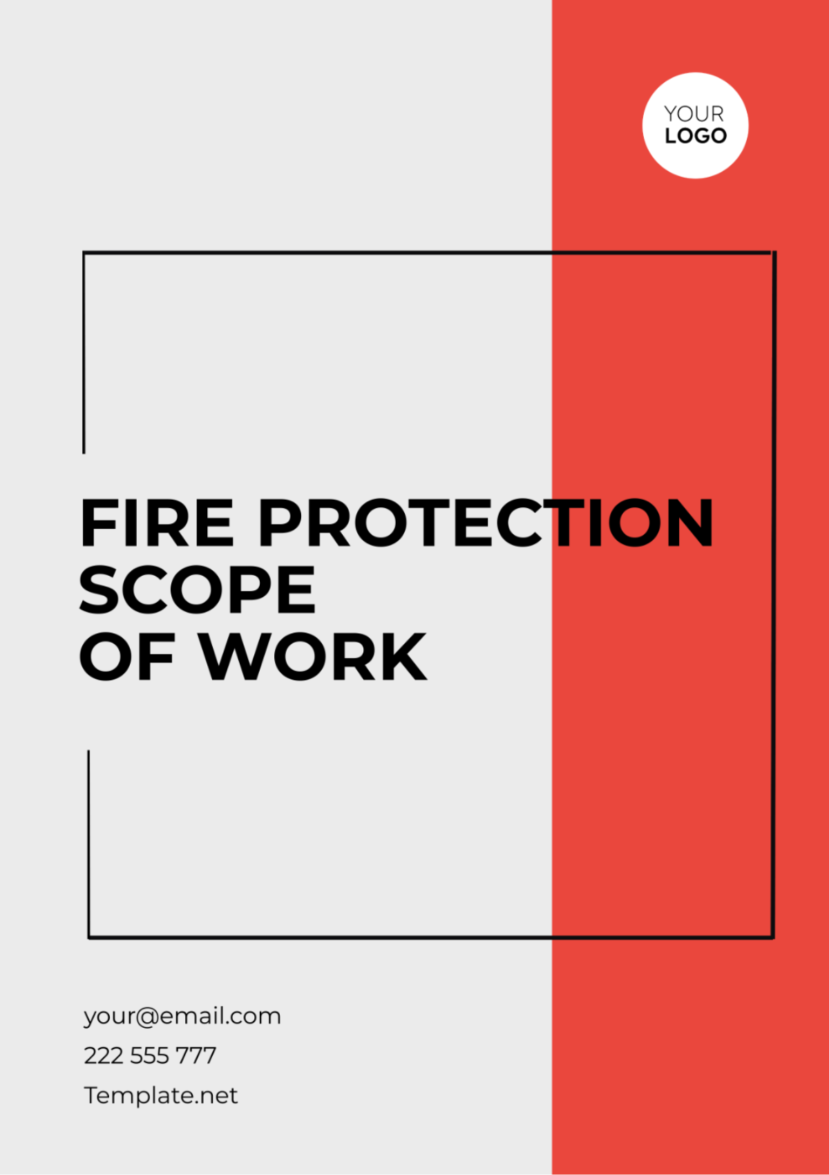 Free Fire Protection Scope Of Work Template