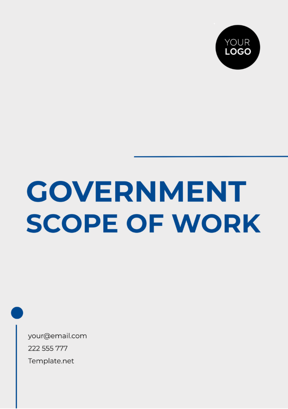 Free Government Scope of Work Template