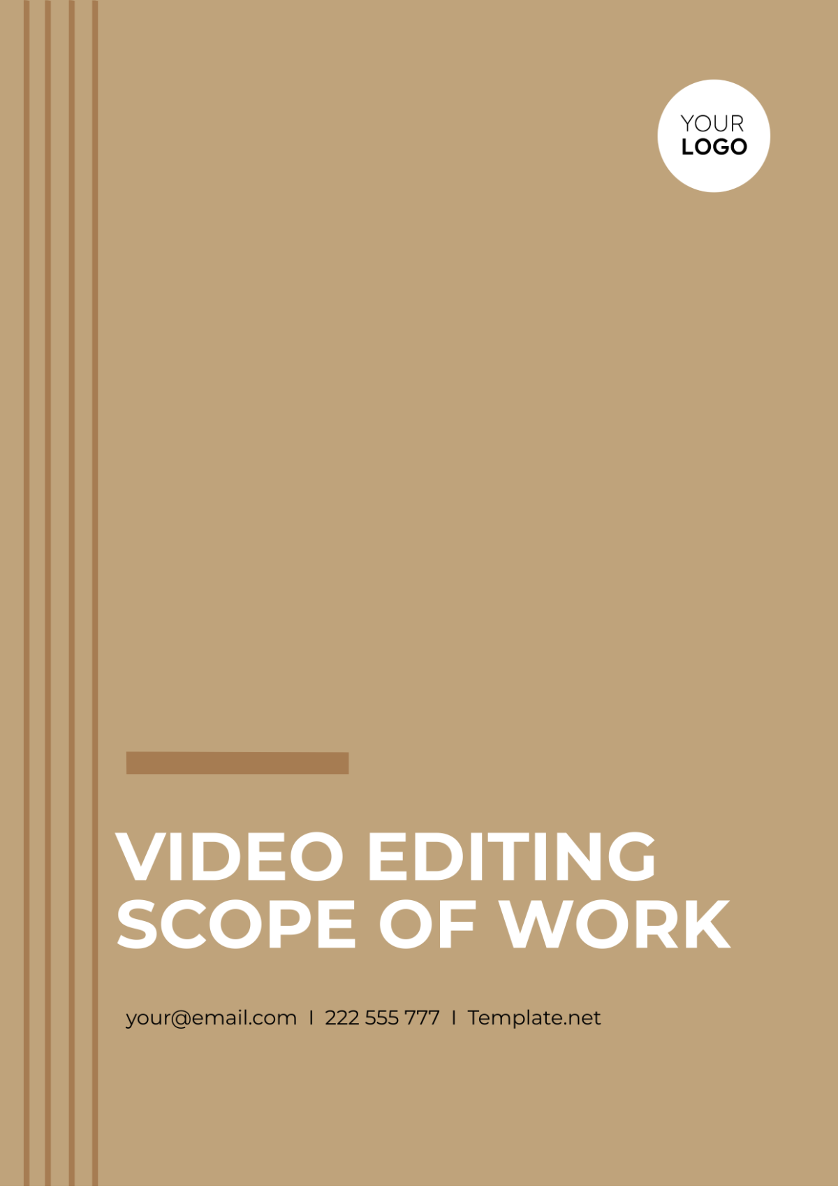 Video Editing Scope Of Work Template