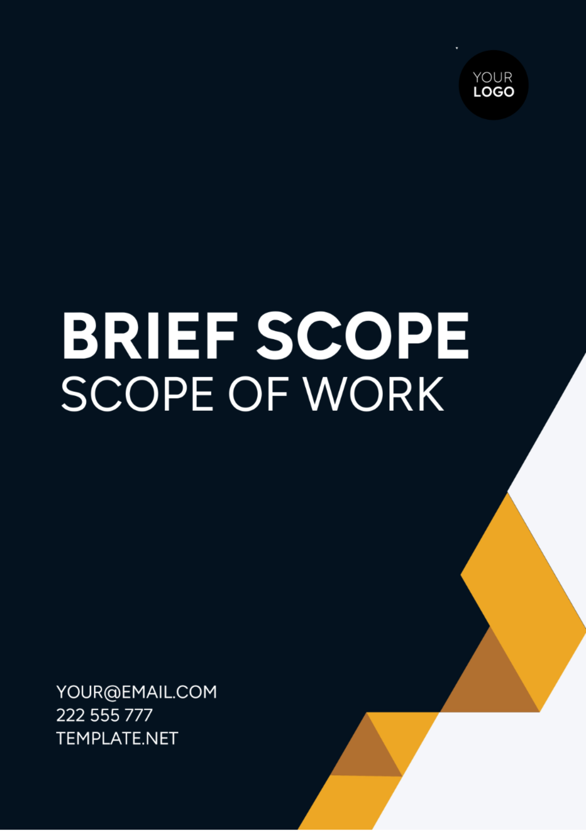 Free Brief Scope Of Work Template