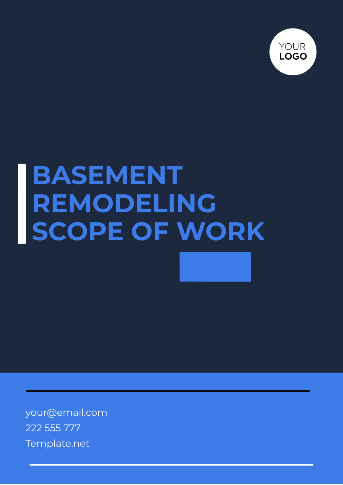 Free Basement Remodeling Scope of Work Template