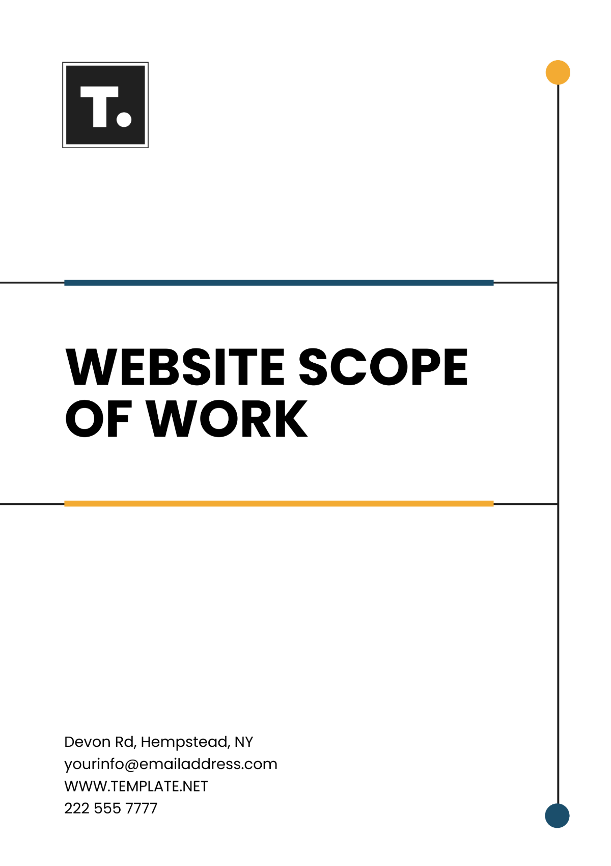 Website Scope Of Work Template