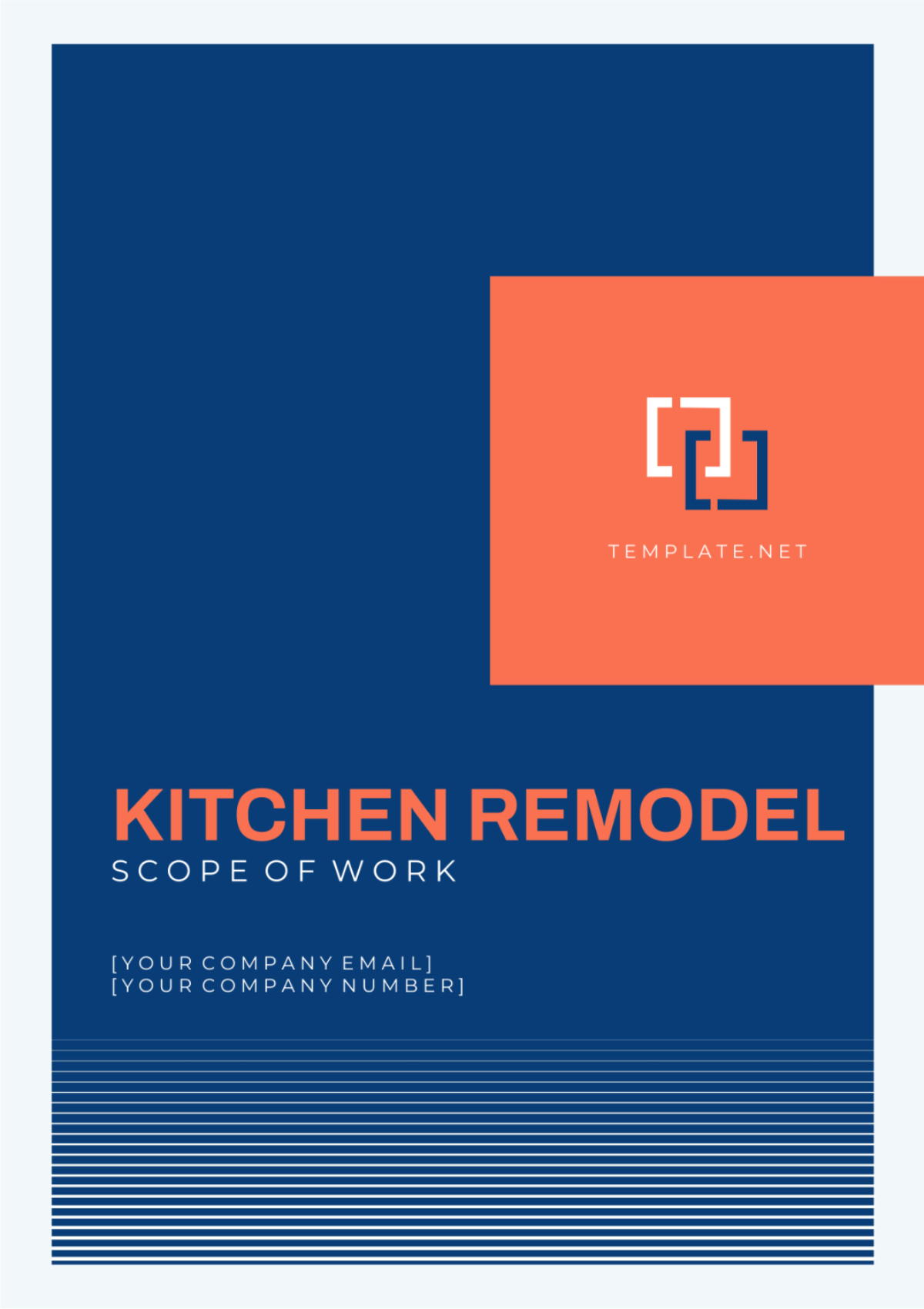 Kitchen Remodel Scope Of Work Template