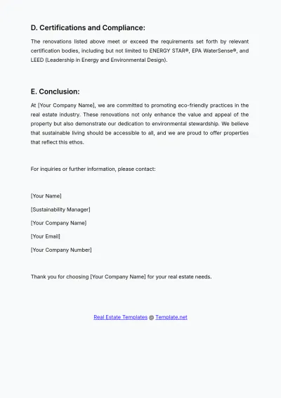 Free Real Estate Eco-Friendly Renovations Slip Template to Edit Online