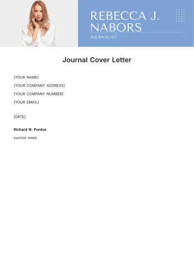 Free Journal Cover Letter Template to Edit Online