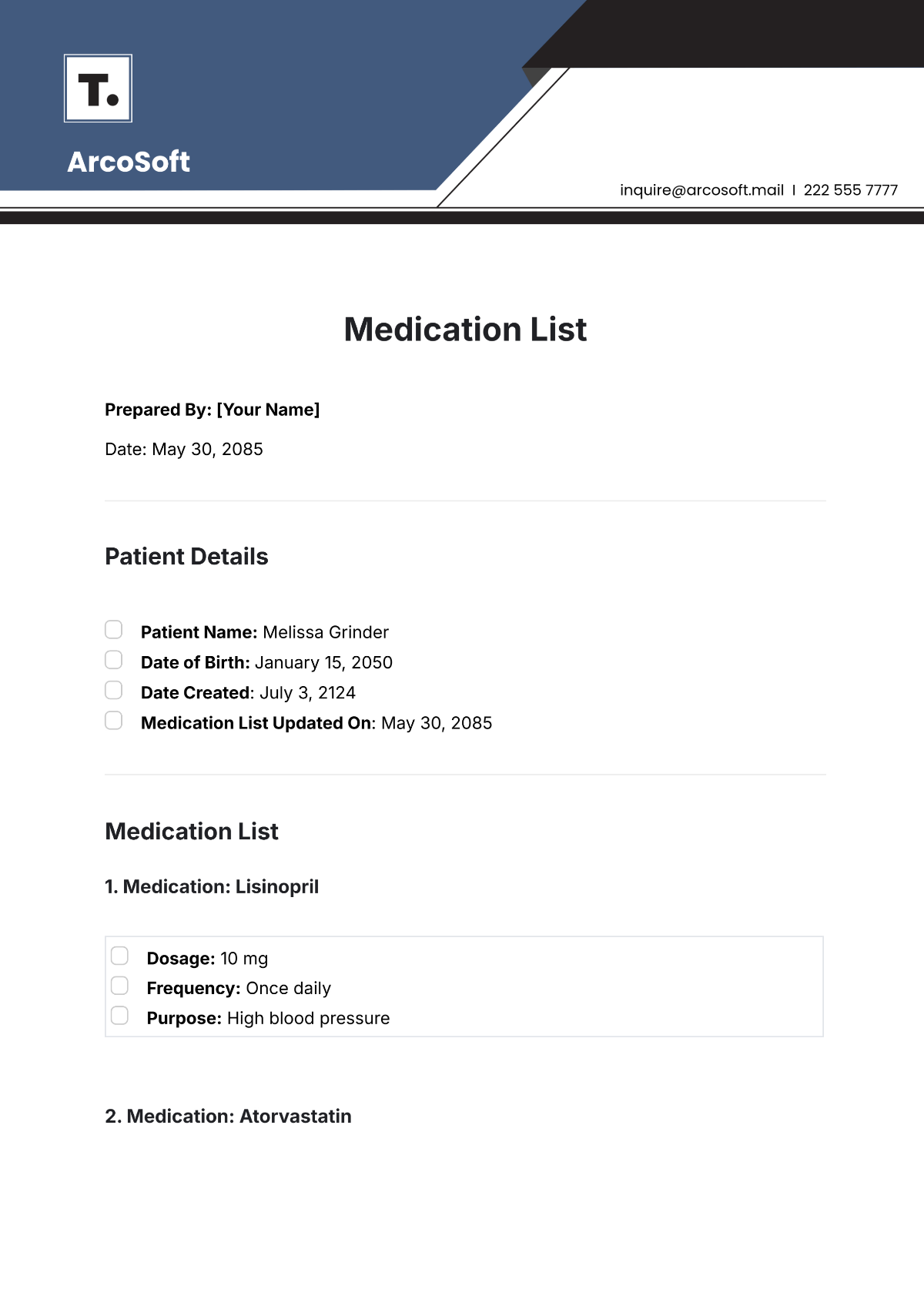 Page 5 FREE List Templates Examples Edit Online Download