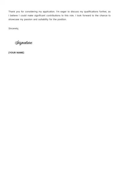 Free Actor Cover Letter Template to Edit Online