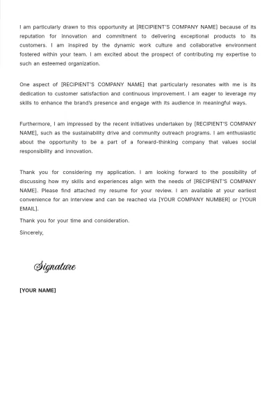 Free Cover Letter Job Seeker Template to Edit Online