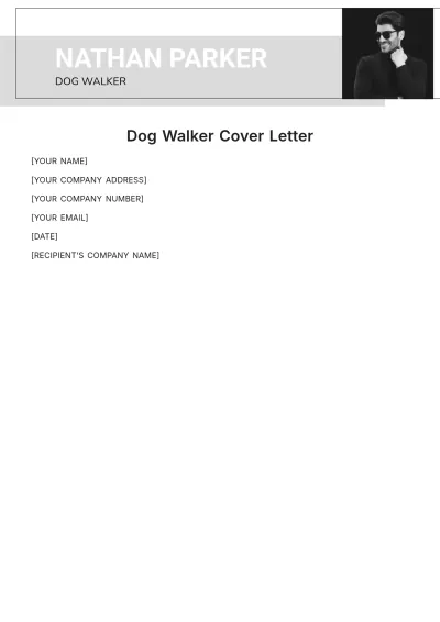 Free Dog Walker Cover Letter Template to Edit Online