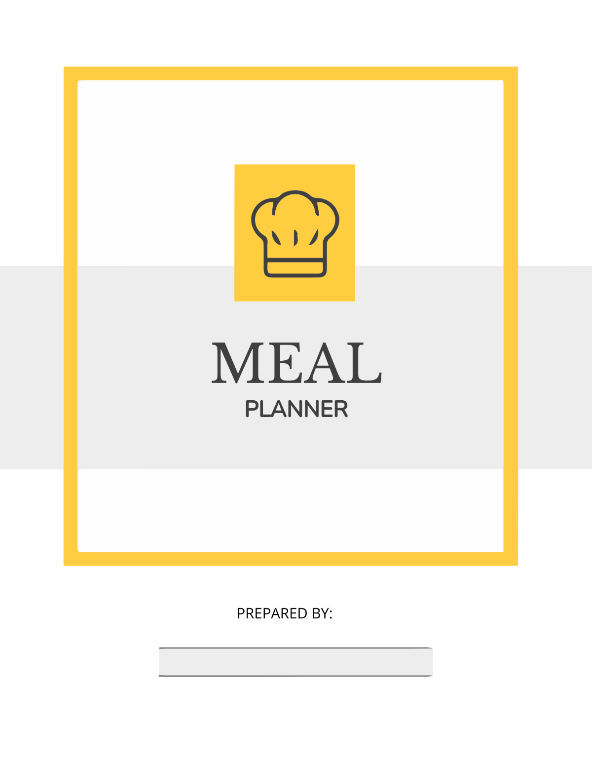Printable Meal Planner Template