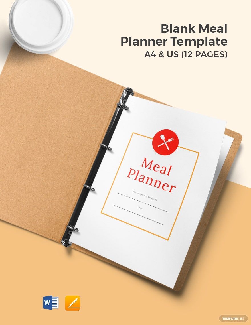 Free Blank Meal Planner Template