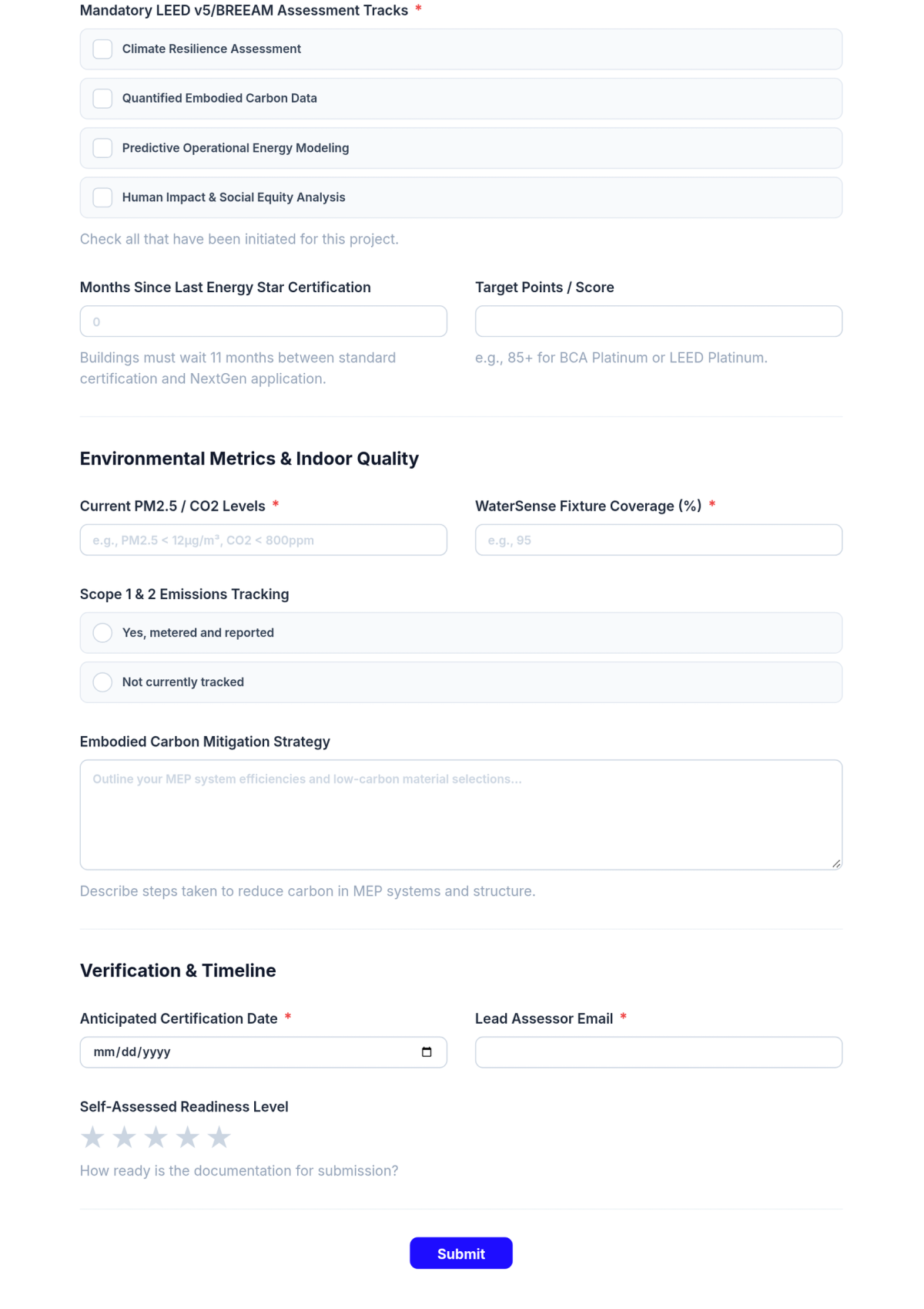 Free Real Estate Green Certification Evaluation Form Template & AI Maker