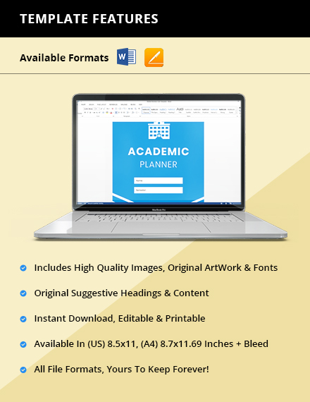 Free Printable School Planner Template to Edit Online