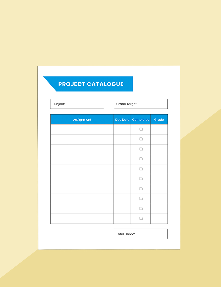 Printable School Planner Template