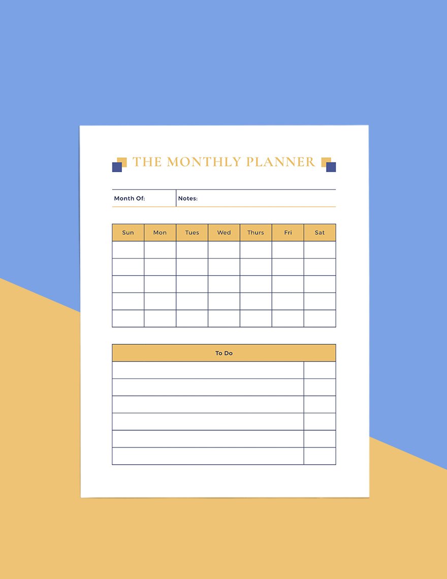 Simple School Planner Format