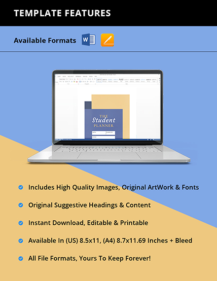 Free Simple School Planner Template to Edit Online