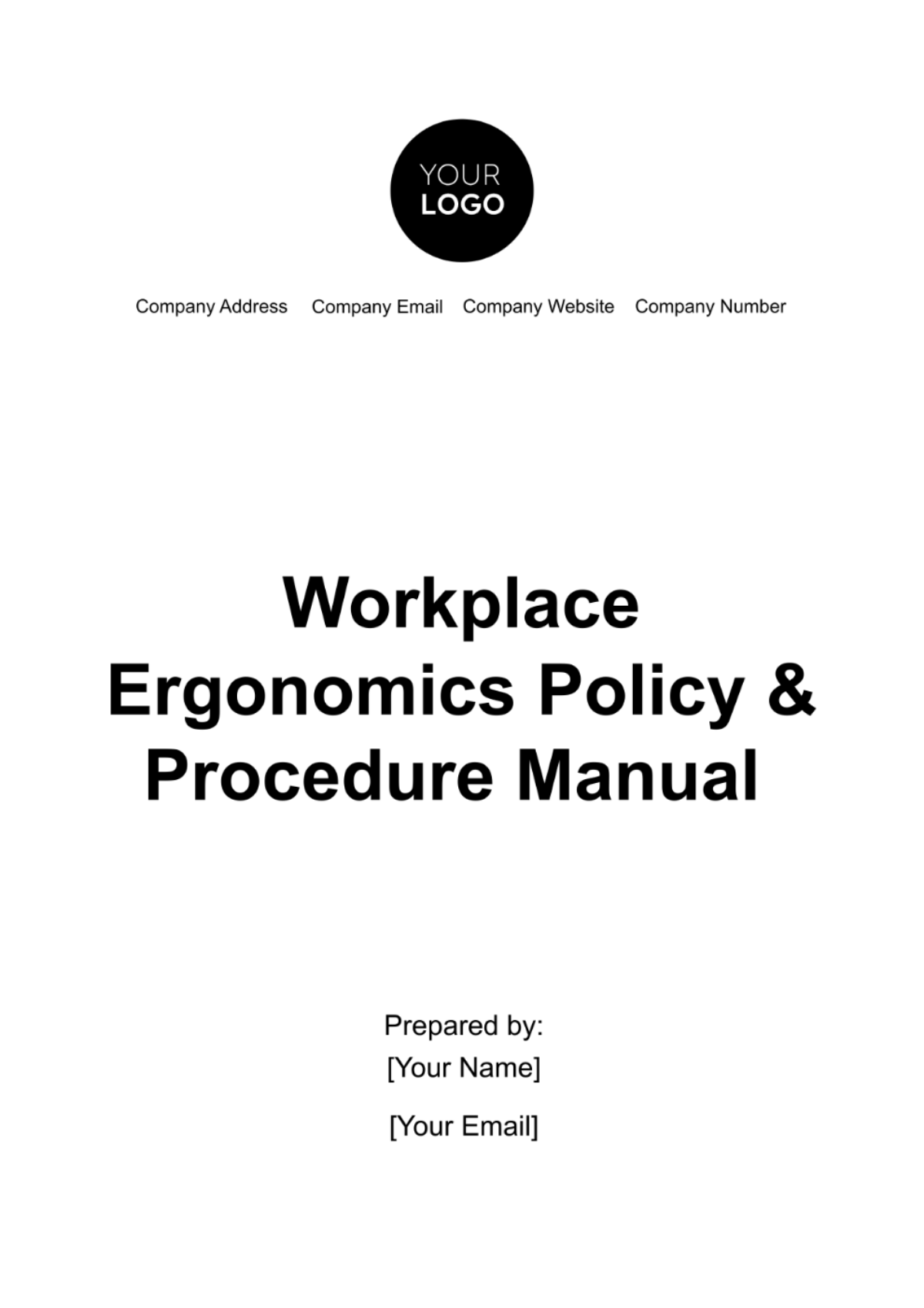 Workplace Ergonomics Policy & Procedure Manual Template