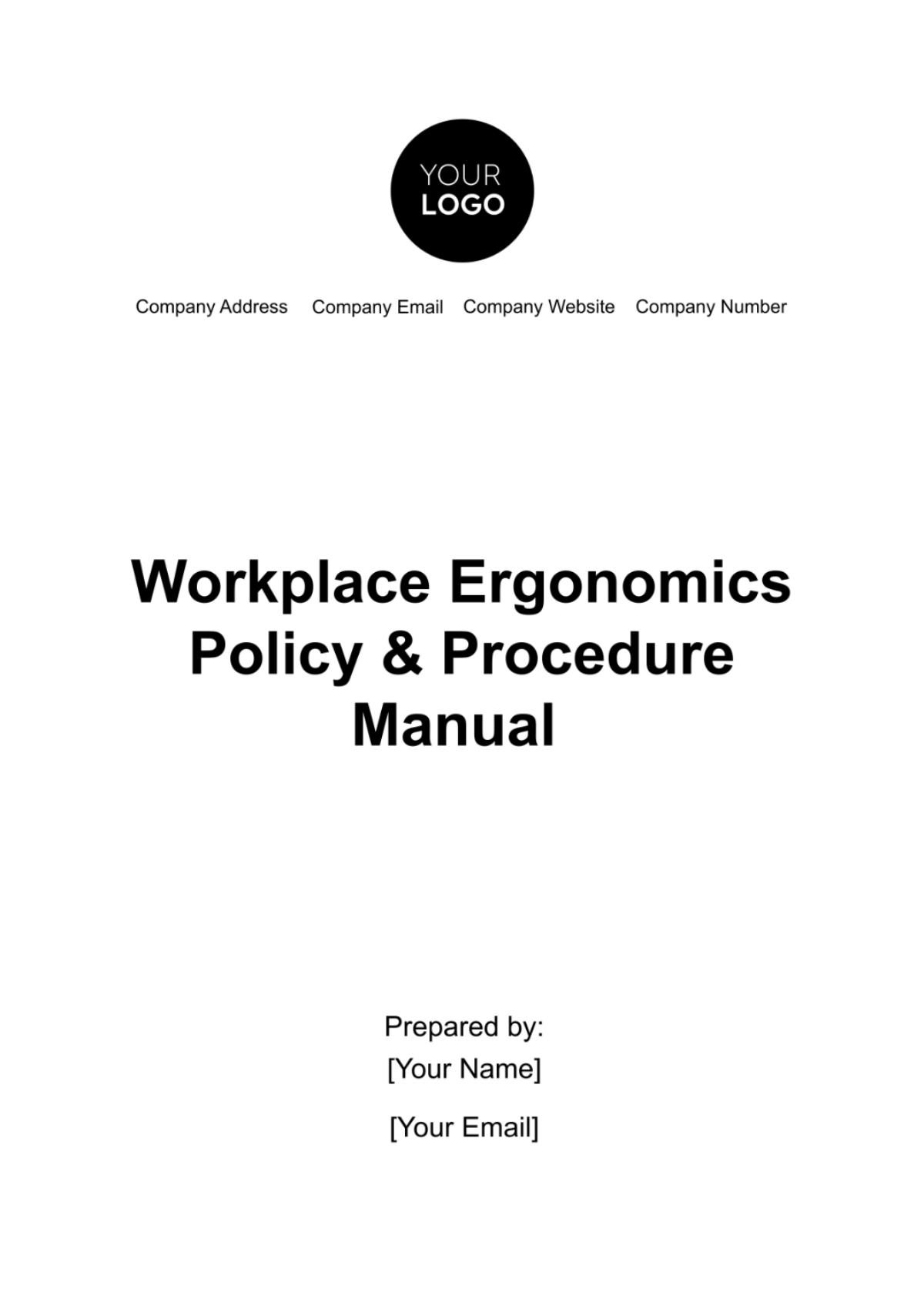 Workplace Ergonomics Policy & Procedure Manual Template - Edit Online & Download