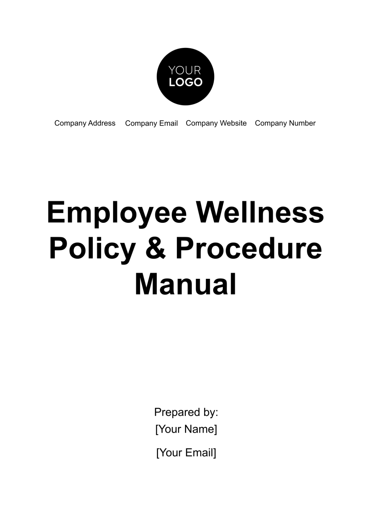 Free Employee Wellness Policy & Procedure Manual Template