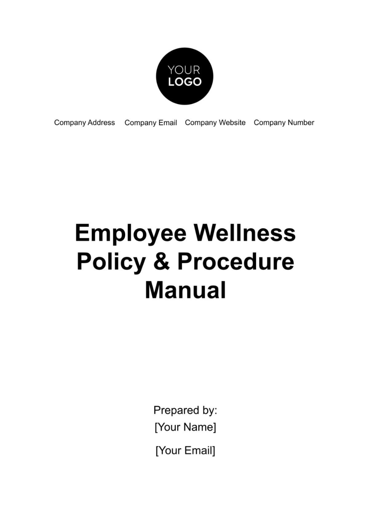 Employee Wellness Policy & Procedure Manual Template